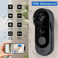 Tuya Smart Home Wireless Video Doorbell | 2.4G WiFi, Waterproof, Night Vision, HD Camera & Two-Way Voice Intercom