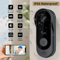 Tuya Smart Home Wireless Video Doorbell | 2.4G WiFi, Waterproof, Night Vision, HD Camera & Two-Way Voice Intercom